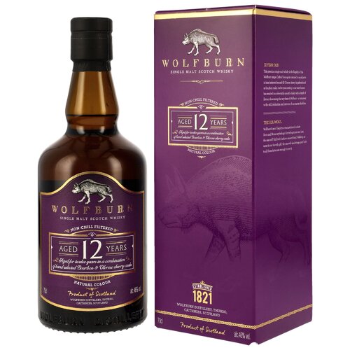 Wolfburn 12 y.o. Single Malt Bourbon & Oloroso Sherry Casks 70 cl