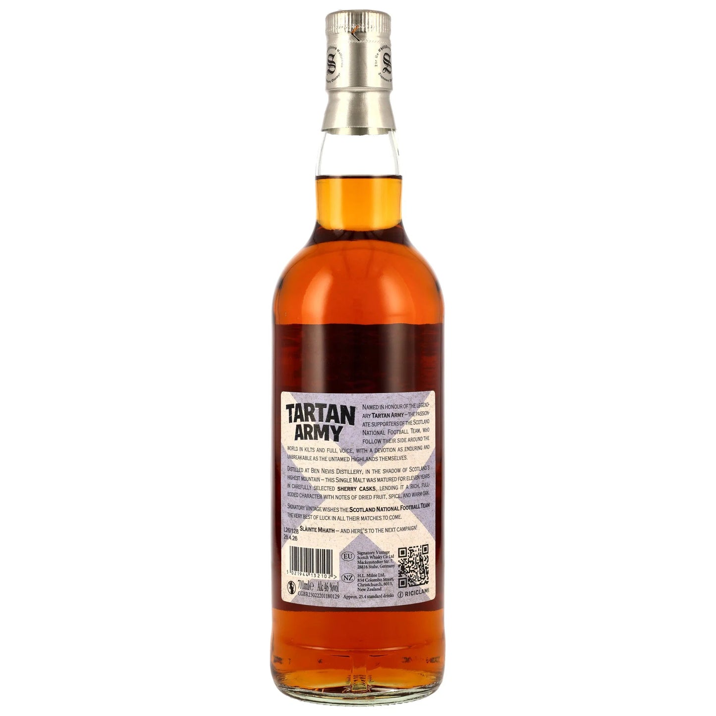 Ben Nevis 11 y.o. - Sherry Casks - Tartan Army Signatory 70cl