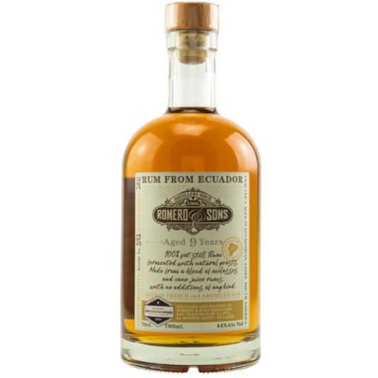 Romero & Sons 9 Jahre Rum 44% 0,7l