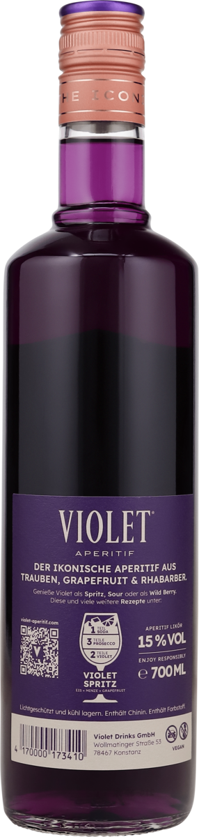 Violet Aperitif Likör 15% 0.7l