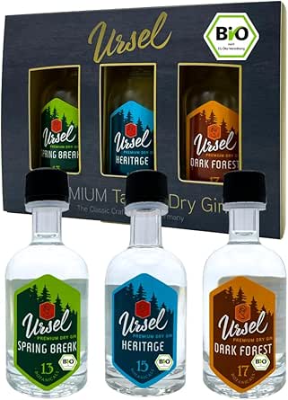 Premium Taunus Dry Gin"Ursel" 3x5cl Geschenkbox - London Dry Gin Tradition