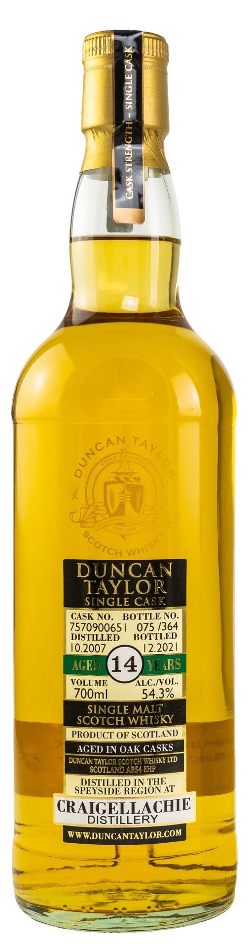 Craigellachie 2007 Duncan Taylor 14 Jahre