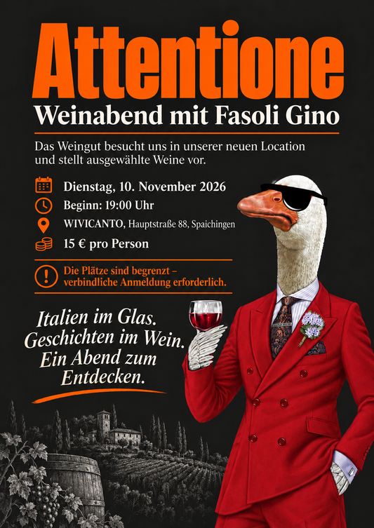 Attentione: Weinabend mit Fasoli Gino/Italien , Verona 10.11.2026