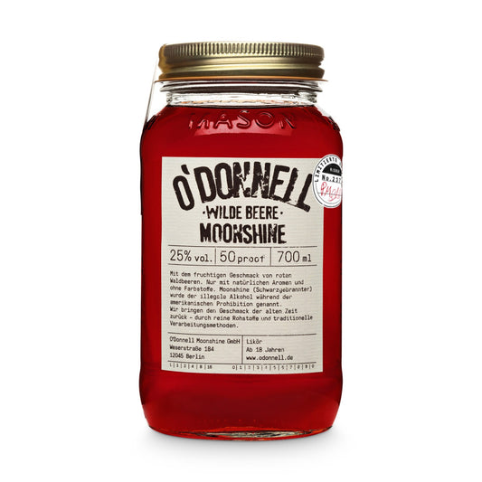 O'Donnell Beere Moonshine Likör, alc. 25 Vol.-%- 0,7 l
