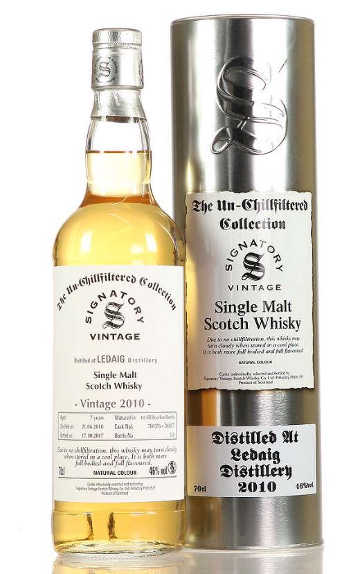Ledaig 7 Jahre - 2010 unchillfitred 70 cl