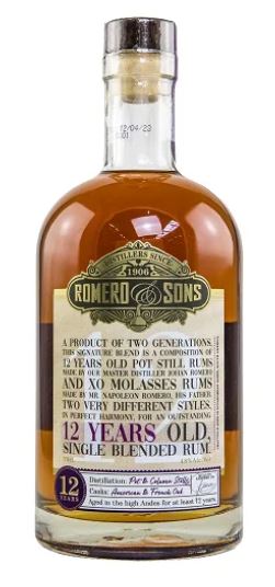 Romero & Sons 12 y.o. Single Blended Rum - Ecuador 0,7L