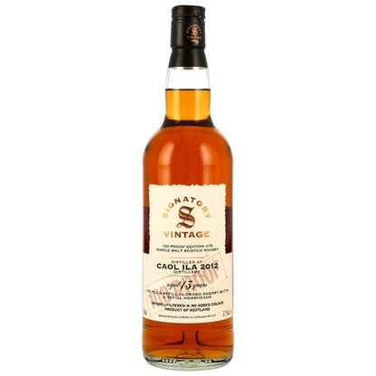Caol Ila 2012/2026 - 13 y.o. - 1st Fill & Refill Oloroso Sherry Butts - Signatory 100 PROOF Edition #70
