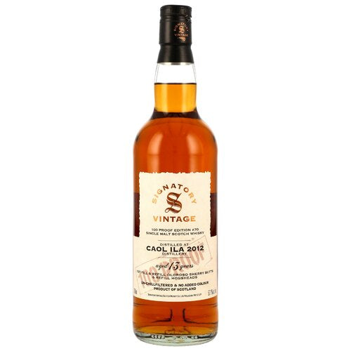 Caol Ila 2012/2026 - 13 y.o. - 1st Fill & Refill Oloroso Sherry Butts - Signatory 100 PROOF Edition #70