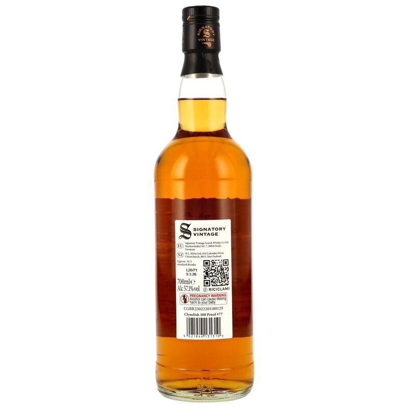 Clynelish 2016/2026 - 10 y.o. - Refill Oloroso Sherry & New Wood Casks - Signatory 100 PROOF Edition #77 0.7L