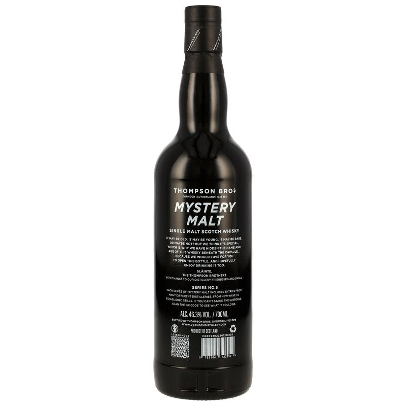Mystery Malt Series #5 - Single Malt Scotch Whisky - Thompson Bros. 70 cl